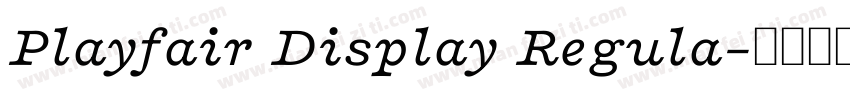 Playfair Display Regula字体转换